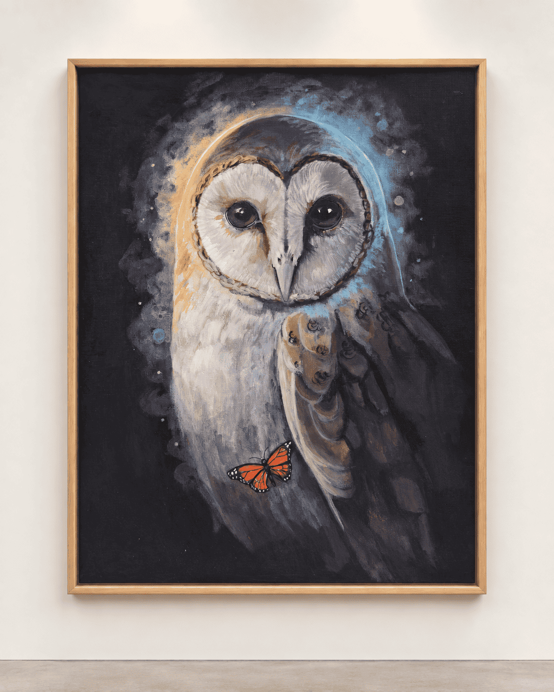 Between Worlds 9"x12" on Acrylic Paper— Original Owl Painting, wildlife art by Arco