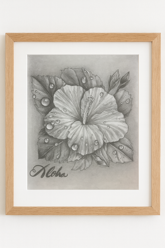 Aloha Blossom 11×14 Original Drawing — Arco