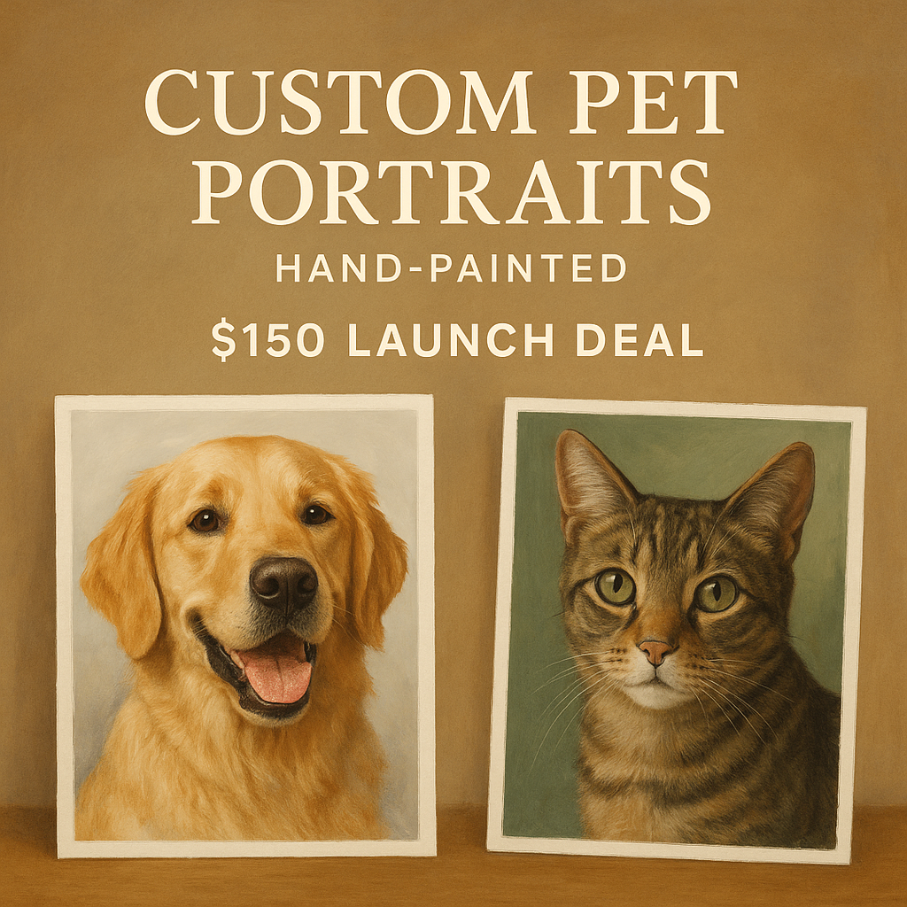 Pet Portrait Commission Art 8.5 x 10 $150