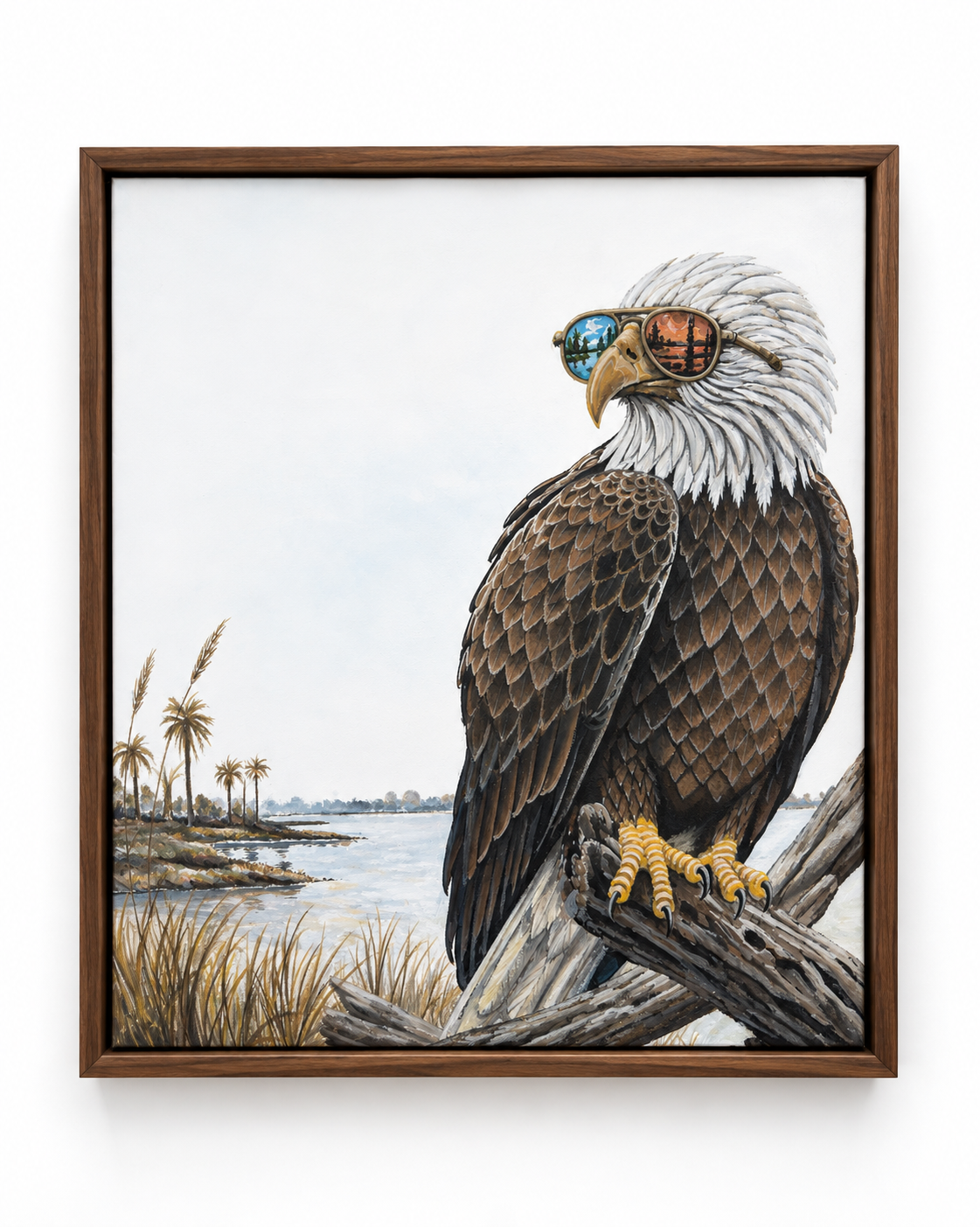 Vision of Freedom 18"x24" Framed Original Painting | Wildlife Art by Arco