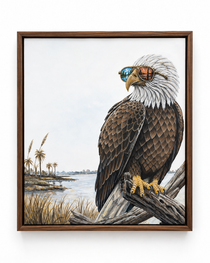 Vision of Freedom 18"x24" Framed Original Painting | Wildlife Art by Arco