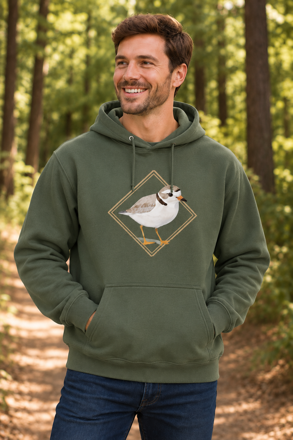 Plover Geometric Mens Hoodie | Art by Arco