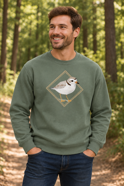 Plover Geometric Mens Premium Sweatshirt | Wildlife Art by Arco