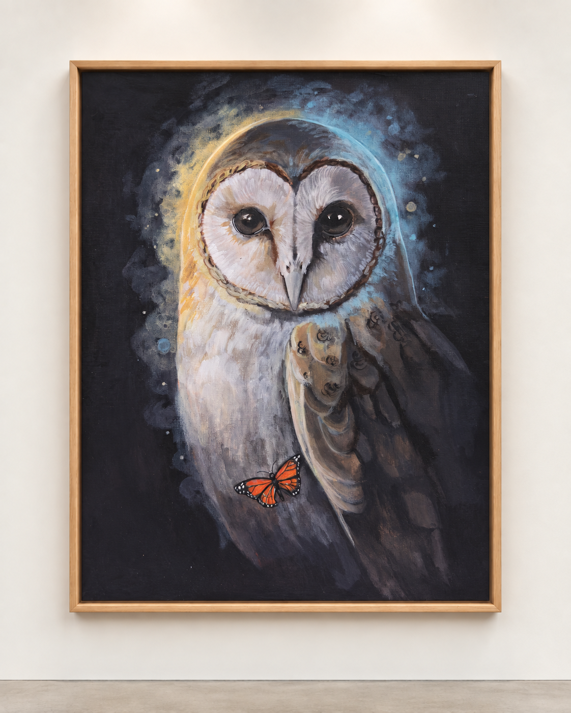 Between Worlds 9"x12" on Acrylic Paper— Original Owl Painting | Wildlife Art by Arco