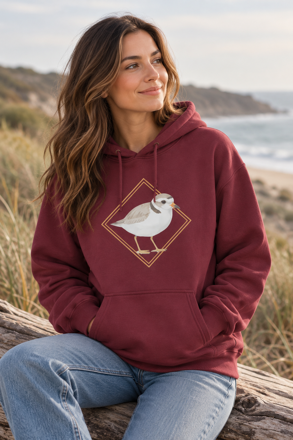 Plover Geometric Women's Hoodie | Art by Arco