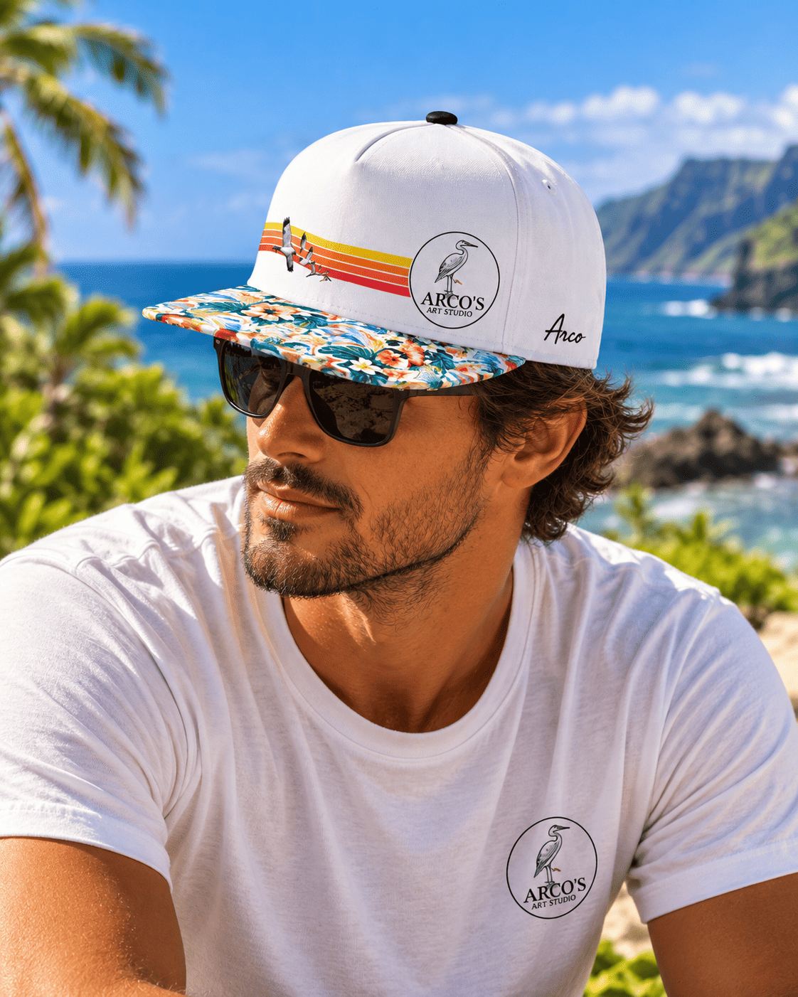 Coastal Flight Snapback Hat | Wildlife Art by Arco